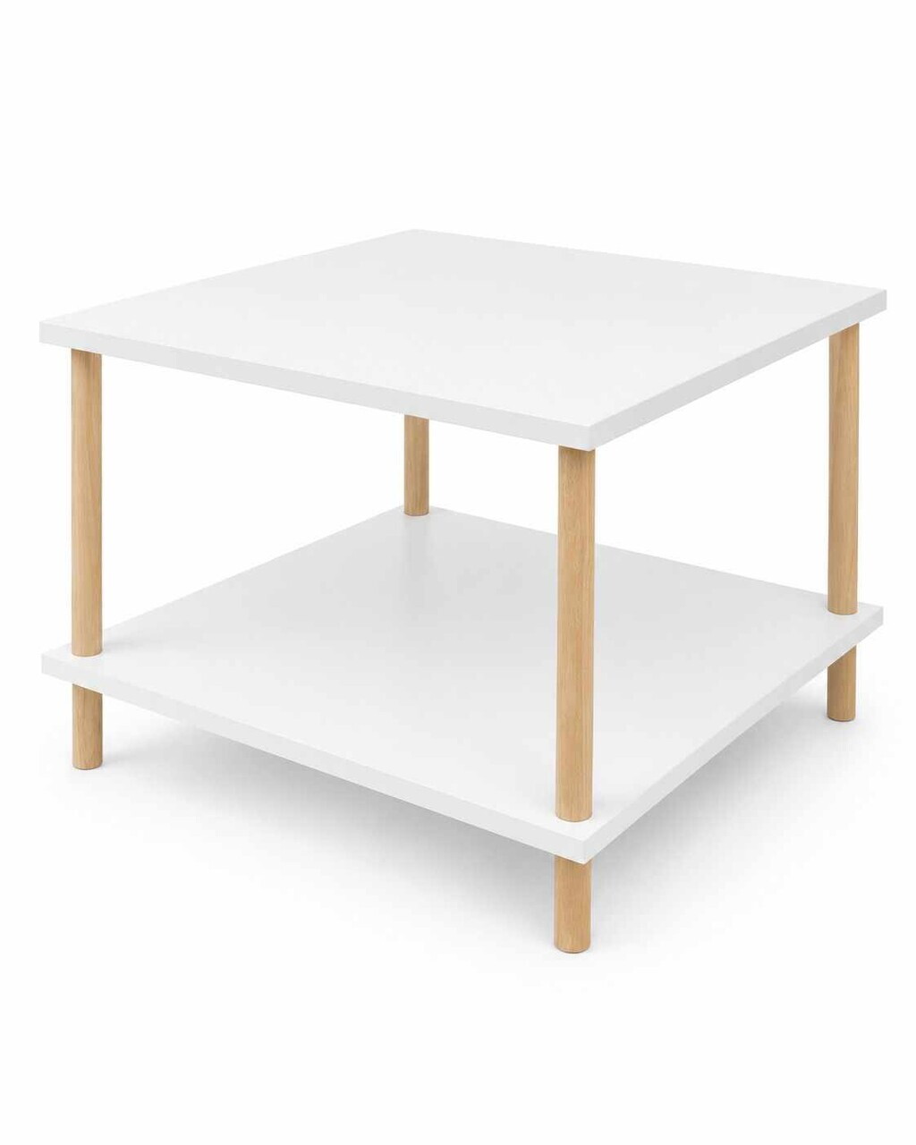Masuta de cafea, Hanah Home, Peka-0049, 60x42.5x60 cm, PAL, Alb — imaginea 4
