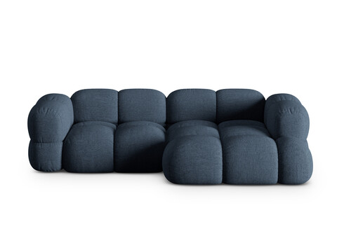 Coltar dreapta 3 locuri, Loretto, Cosmopolitan Design, 250x147x68 cm, tesatura structurata, albastru inchis