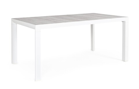 Masa pentru gradina Mason, Bizzotto, 160 x 90 x 74 cm, aluminiu/ceramica, alb Gradina