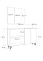 Consola, Hanah Home, 8179KM-32, 120x80x29.6 cm, PAL , Alb/Auriu