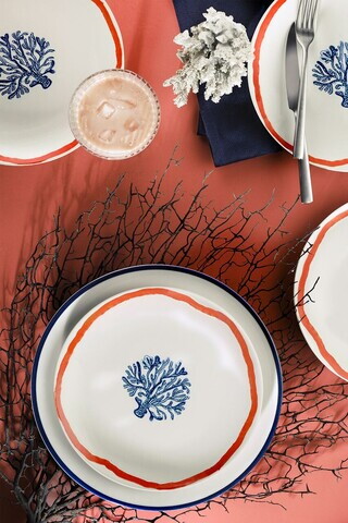 Set platouri servire desert, Hermia, 710KTP3773, Portelan, Multicolor