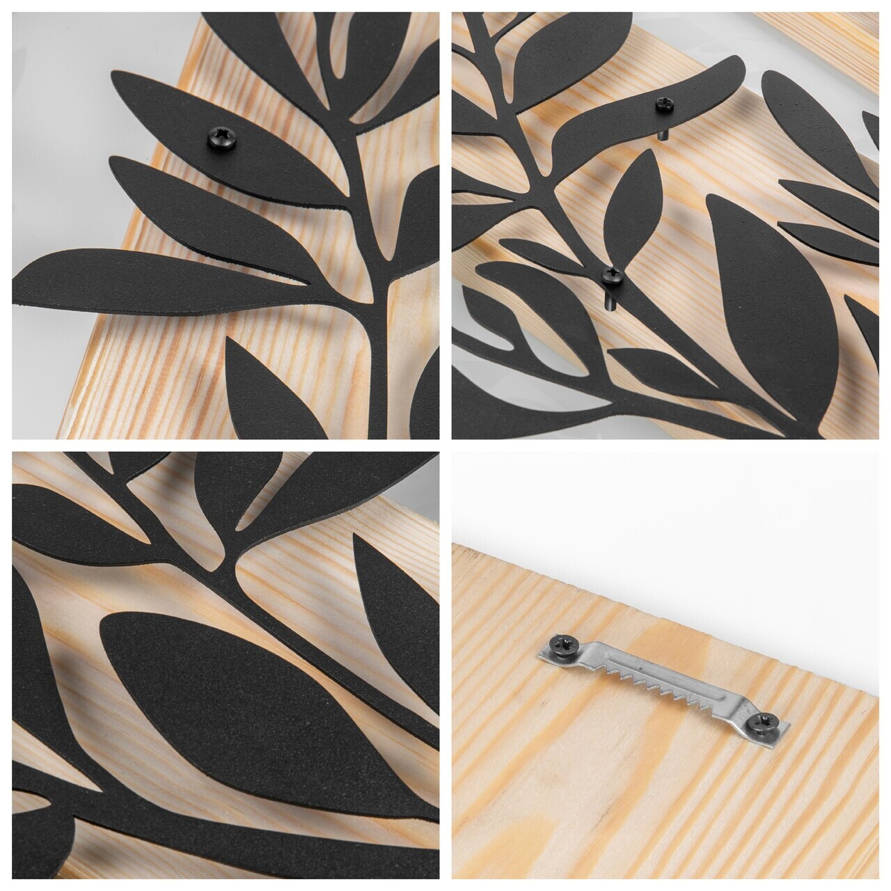 Decoratiune de perete, Olivia, Cadru: Lemn (Grosime: 2 cm), Roșu/Negru — imaginea 6