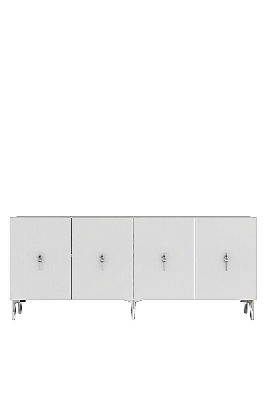 Consola, Hanah Home, Salkım 180, 180x75x32 cm, Alb / Argintiu — imaginea 4