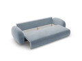 Canapea extensibila 3 locuri, Tonale, Cosmopolitan Design, 262x105x88 cm, catifea, albastru gri