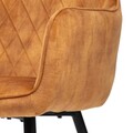 Scaun Satori, Homla, 62x58x79 cm, poliester/metal/MDF, mustar
