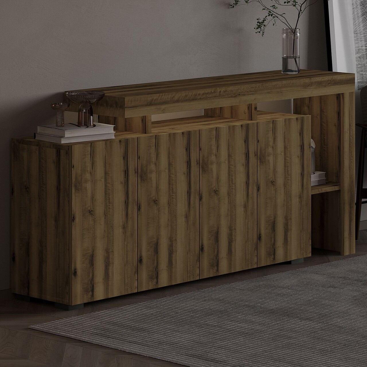 Consola, Hanah Home, Beliz, 170x80x35 cm, Nuc antic - view 4