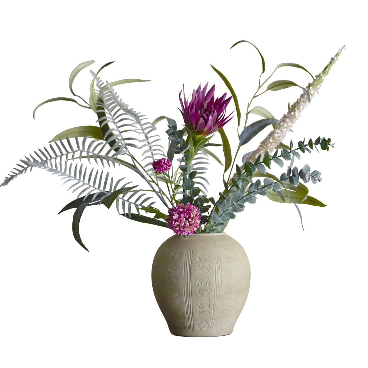 Buchet flori artificiale, Bloomingville, Crown, 30x80 cm, polietilena/fier/textil, rosu - imagine 3