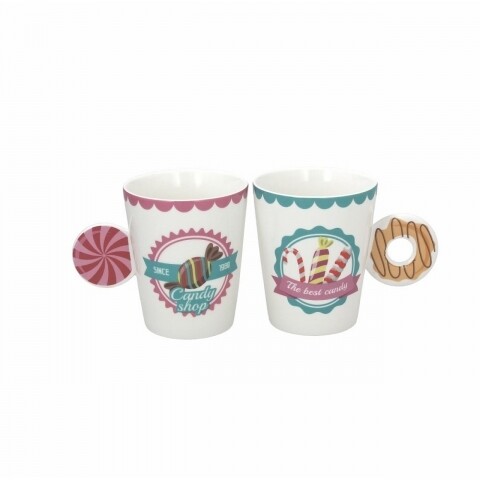 Set 2 cani Relax Candy, Tognana, portelan, multicolor