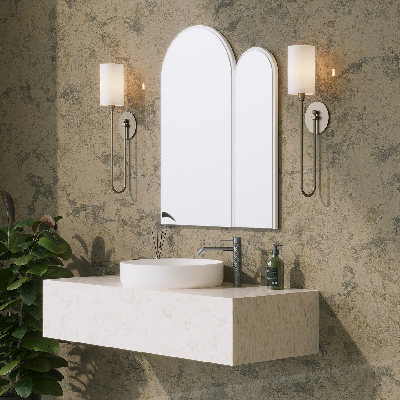 Oglinda decorativa, Neostill, Classe Mirror, MDF , Alb - 1 | YEO