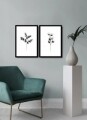 Set 2 tablouri decorative, Alpha Wall, Grey Twigs, 36x51 cm