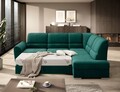 Coltar extensibil dreapta 3 locuri ELTAP, RT-35NU, Siber, 270x186x93 cm, lemn/poliester, verde inchis
