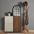 Dulap multifunctional, Tuvalle, Tuval 069, 90x90x47 cm, Antracit / Nuc