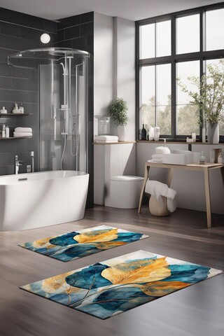 Set covorase de baie, Cartwright, CT-5411, Poliester, Multicolor