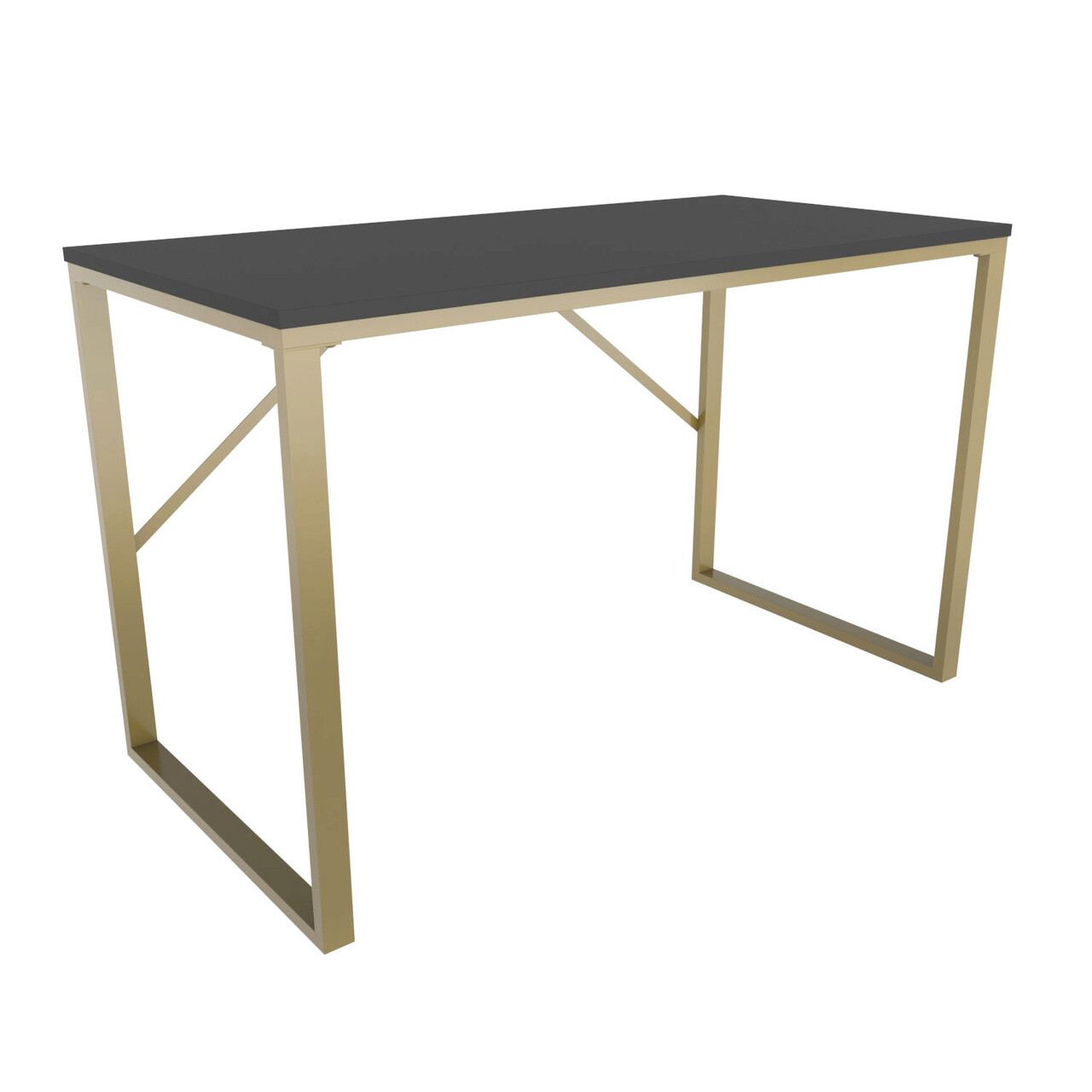 Birou, Hanah Home, Layton, 120x60x74 cm, Aur/Antracit - view 4