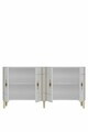 Consola, Hanah Home, Ilay 150, 150x75x32 cm, Alb/Auriu