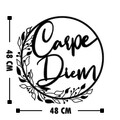 Decoratiune de perete, Carpe Diem, Tanelorn, 48x48 cm, metal