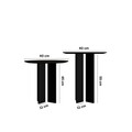Set masuta de cafea, Rotexa, Leo (55 + 45), MDF , Negru