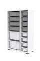 Dulap multifunctional, Estella, Rine 2D4K8U, Alb/Gri