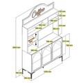 Dulap de bar pentru cafea, Hommy Craft, Lyon 120, 120x202x35 cm, PAL, Atlas / Negru