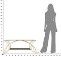 Masuta de cafea Sunshine, Mauro Ferretti, 110x60x45 cm, fier, negru/auriu