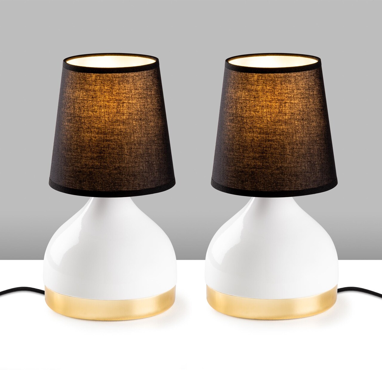 Set de lămpi de masă, Opviq, 892OPV2556, Alb/Negru - imagine 5