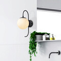 Aplica de perete, Fulgor, 942FLG2126, Metal, Negru / Crem
