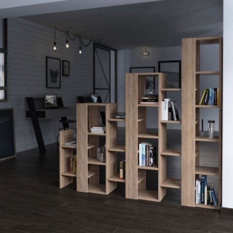 Biblioteca Lift, Homitis, 164.5x29x161 cm, maro deschis