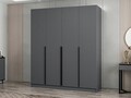 Dulap pentru haine, Minerva, Kale Plus, 180x210x52 cm, PAL, Antracit