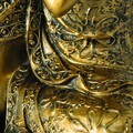 Lampa de masa Buddha, Boltze, 24x48 cm, 1 x E27, 40W, polirasina, auriu