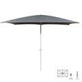 Umbrela de gradina / terasa Thais, 300 x 400 cm, cu manivela, stalp Ø48 mm, aluminiu, gri