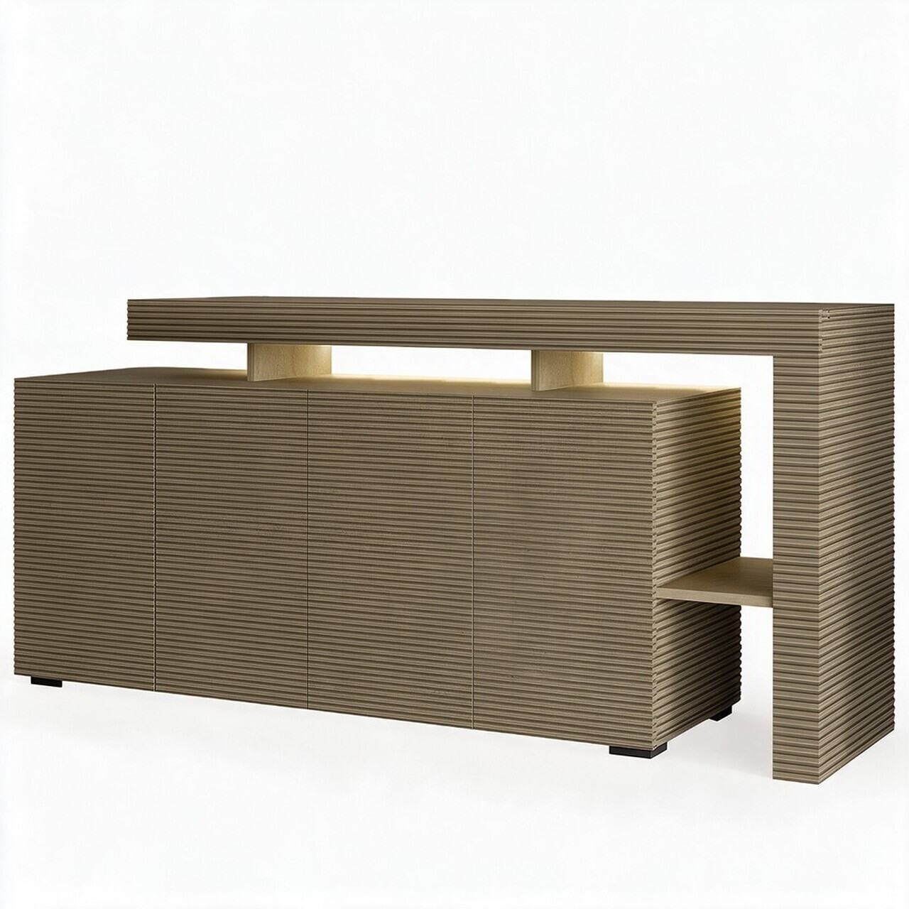 Consola, Hanah Home, Beliz, 170x80x35 cm, Stejar cald Stejar safir — imaginea 5