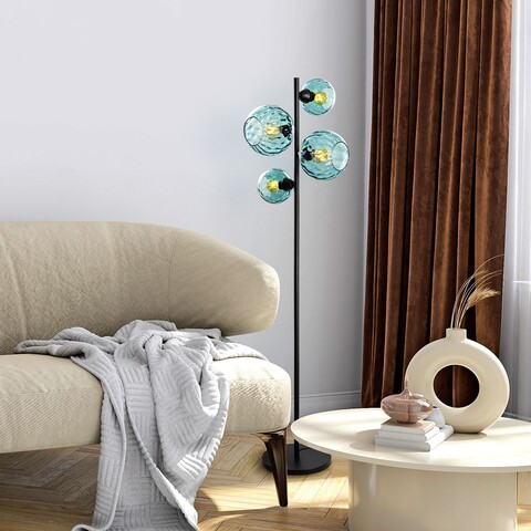 Lampadar, L'essentiel Maison, 521SHN3653, Albastru/Negru