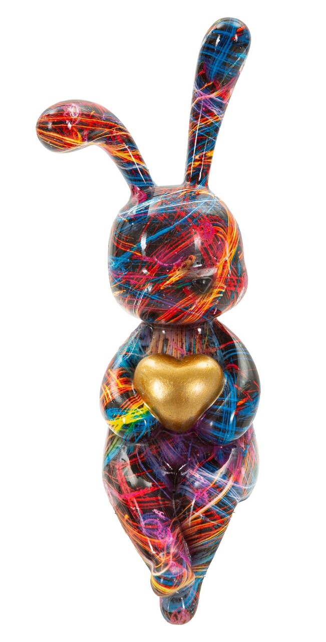 Decoratiune, Mauro Ferretti, Rabbit Psyco -A, 8x10x23 cm, polirasina, multicolor - imagine 6