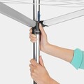 Uscator de rufe rotativ cu 4 brate, Brabantia, Essential Metallic, 40 m capacitate de uscare, otel, gri