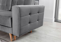Canapea extensibila 3 locuri ELTAP, Ask15, Asgard, 233x92x93 cm, lemn/poliester, gri deschis