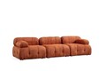 Canapea 3 locuri, Atelier del Sofa, 560ARE1553, Lemn de fag / PAL, Portocaliu
