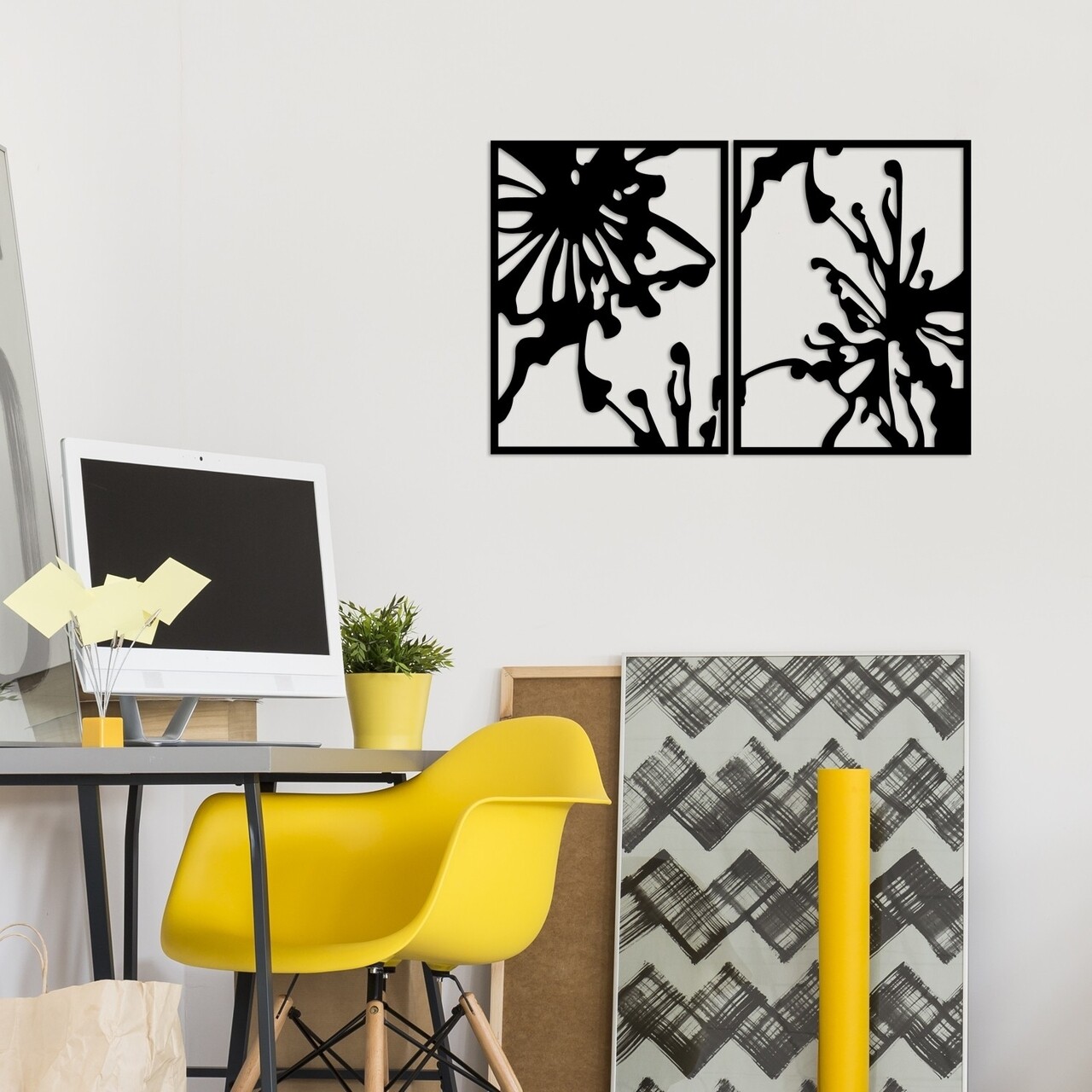 Decoratiune de perete, Contemporary, Tanelorn, 90x60 cm, metal - 1 | YEO