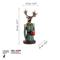 Decoratiune, Chrıstmas Deer, Poliester, Multicolor