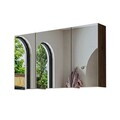 Dulap de baie cu oglindă, Hanah Home, 2215, 105x60x14.2 cm, MDF, Maro
