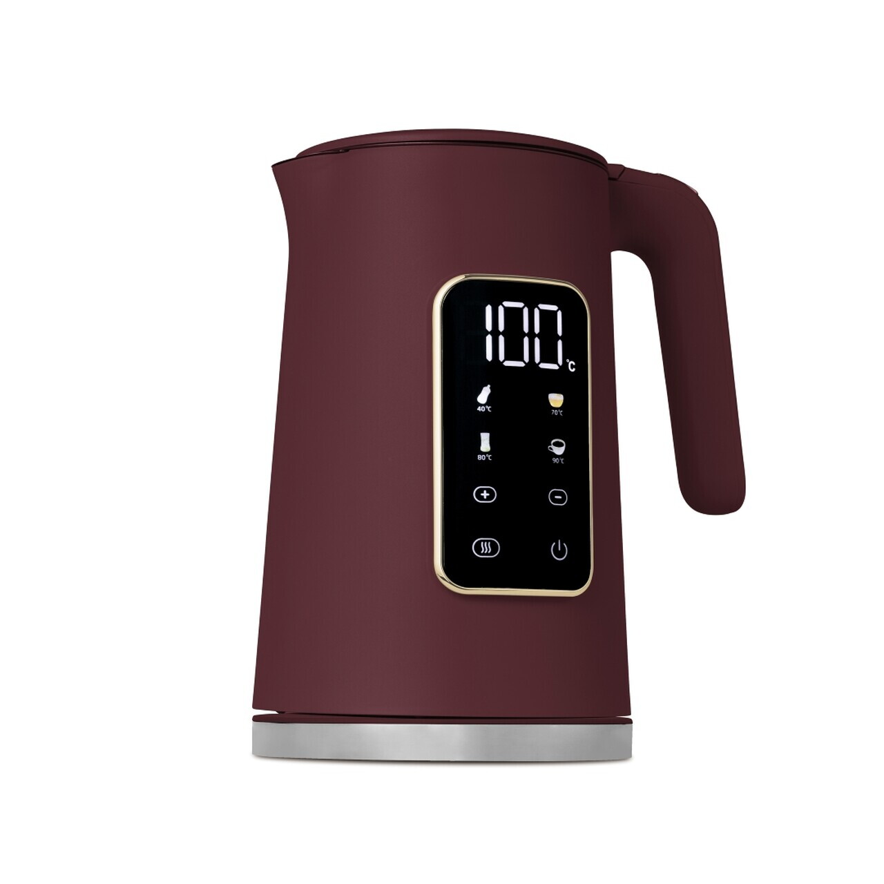 Ceainic electric digital Berlinger Haus, Leonardo, 1.7 L, plastic/inox, visiniu mat - imagine 6
