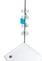 Etajera de colt extensibila, Wenko, Telescopic Dolcedo, 31 x 13.5 x 65-275 cm, inox, negru