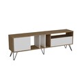 Comoda TV Mistico, Zena Home, 180x35.5x58.7 cm, maro/negru