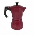 Cafetiera Italian Garneti, Jocca, 10 x 16 x 19 cm, aluminiu, rubiniu