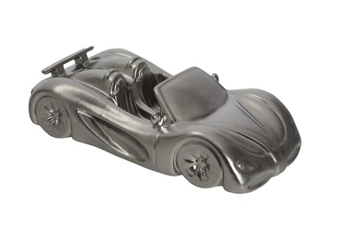Decoratiune Car Spider, Mauro Ferretti, 31.5 x 14.5 x 9 cm, ceramica, argintiu mat