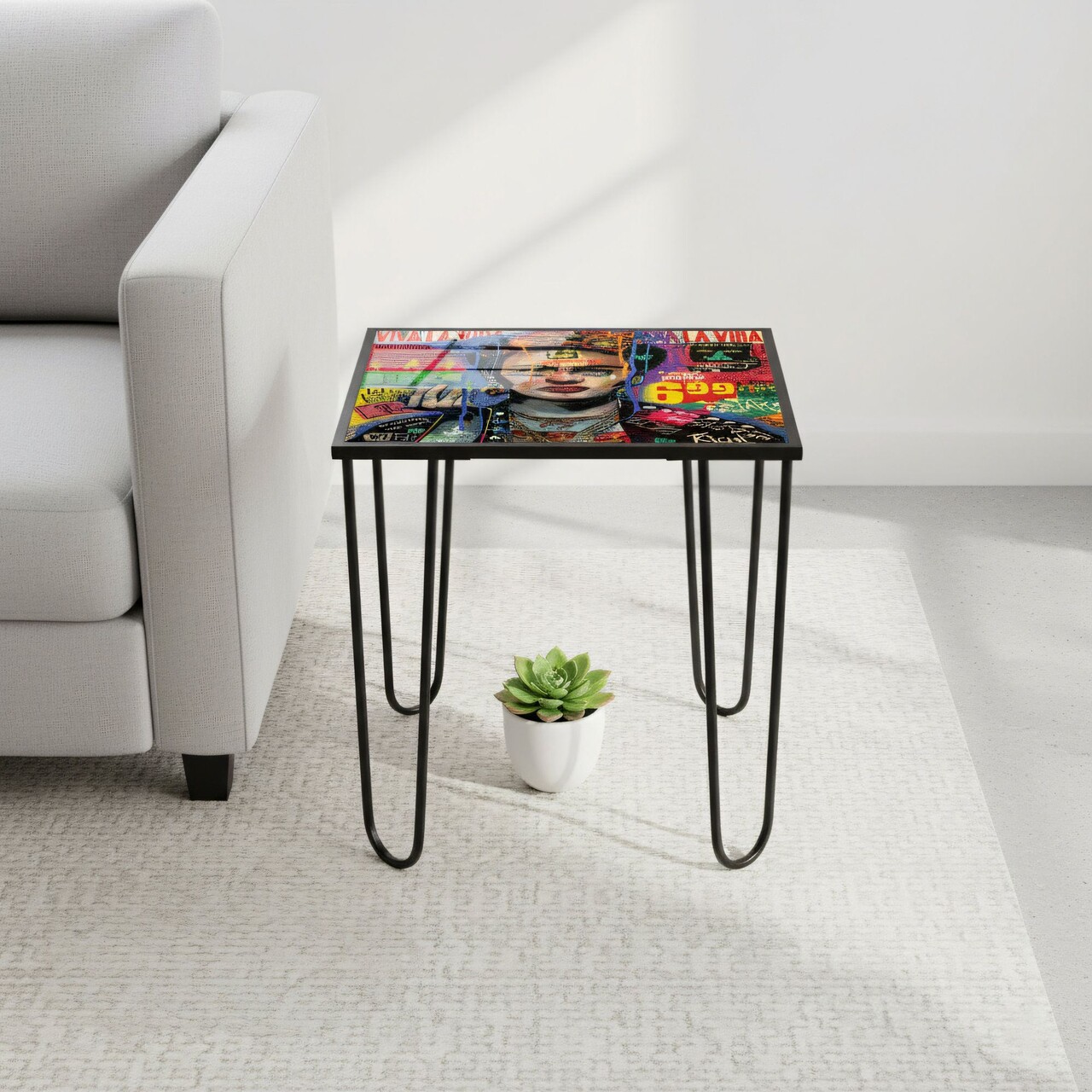 Masuta de cafea, Hanah Home, Shb-032-D, 53x55x53 cm, Multicolor - view 3