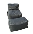 Set fotolii tip puf (2 piese), Pufito, 535PFT1210, Poliester, Gri