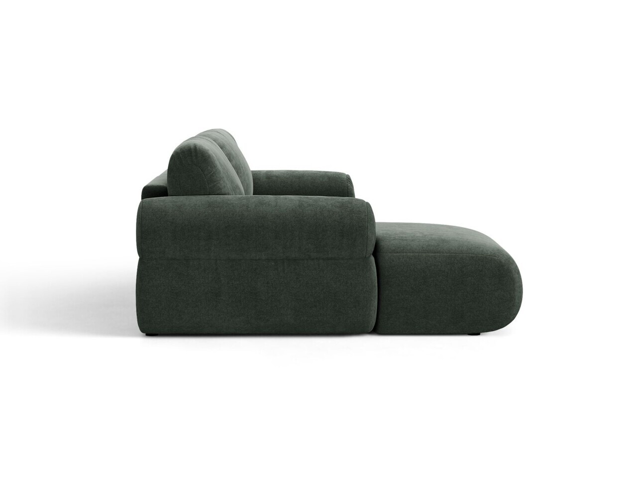 Coltar dreapta 4 locuri, Ophelia, Micadoni Home, 236x164x84 cm, tesatura structurata, verde muschi — imaginea 3