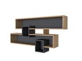 Raft de perete Karen, Puqa Design, 120x22x72.2 cm, natural/antracit
