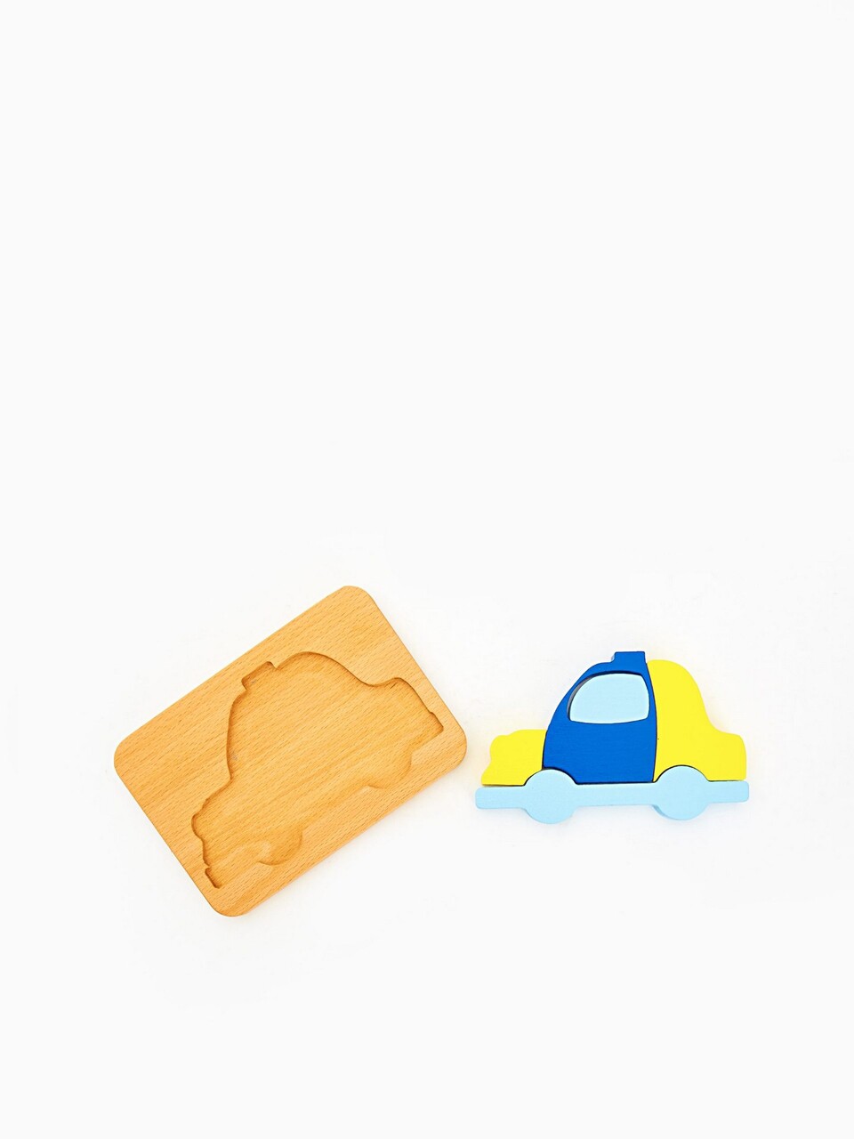 Jucarie pentru landou/carucior, Hanah Home, Police Car, 23x16x3 cm, Albastru/Galben - view 2