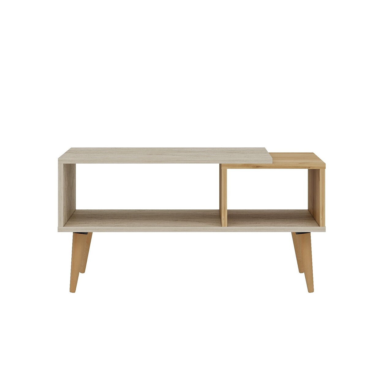 Masuta de cafea, Hanah Home, Austin, 90x40x50 cm, Travertin / Stejar Safir - view 4